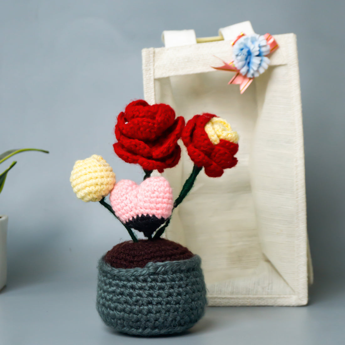 Handmade Crochet Potted Flowers