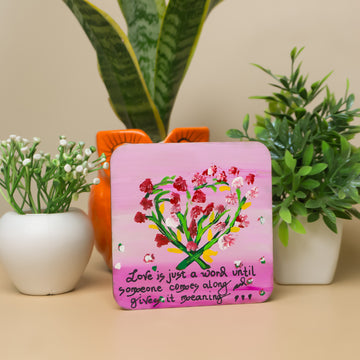 Flower heart Shaped hand-painted fridge Magnets