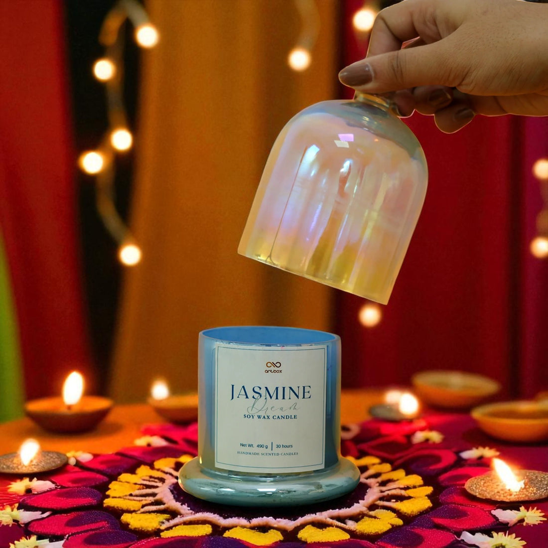 Festive Flame & Nut Diwali Hamper