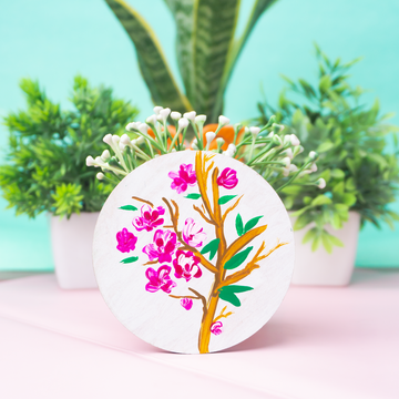 Pink Petal Magic Hand-Painted fridge Magnets