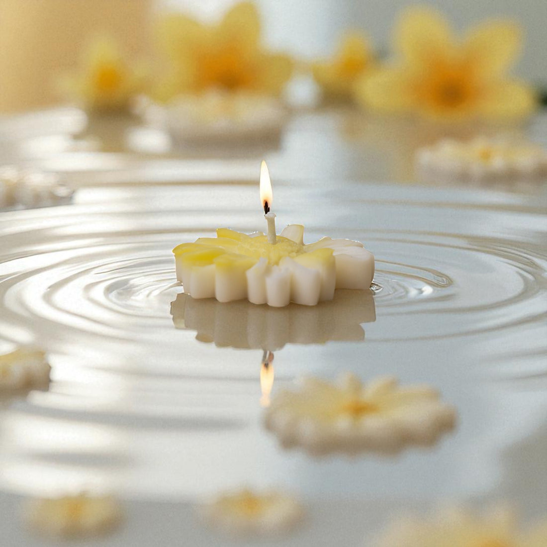 Sunshine Bloom Decorative Candle