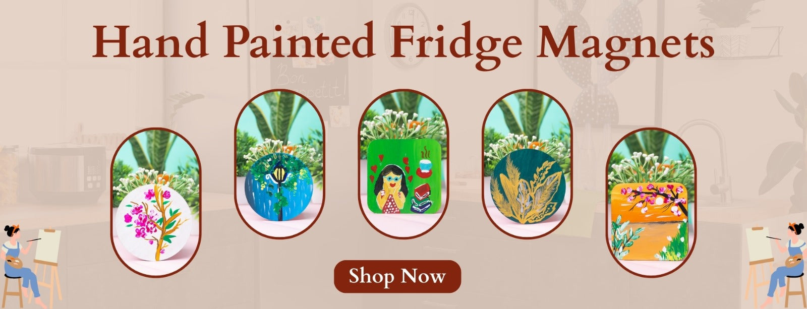 Hand Painted Fridge Magnets