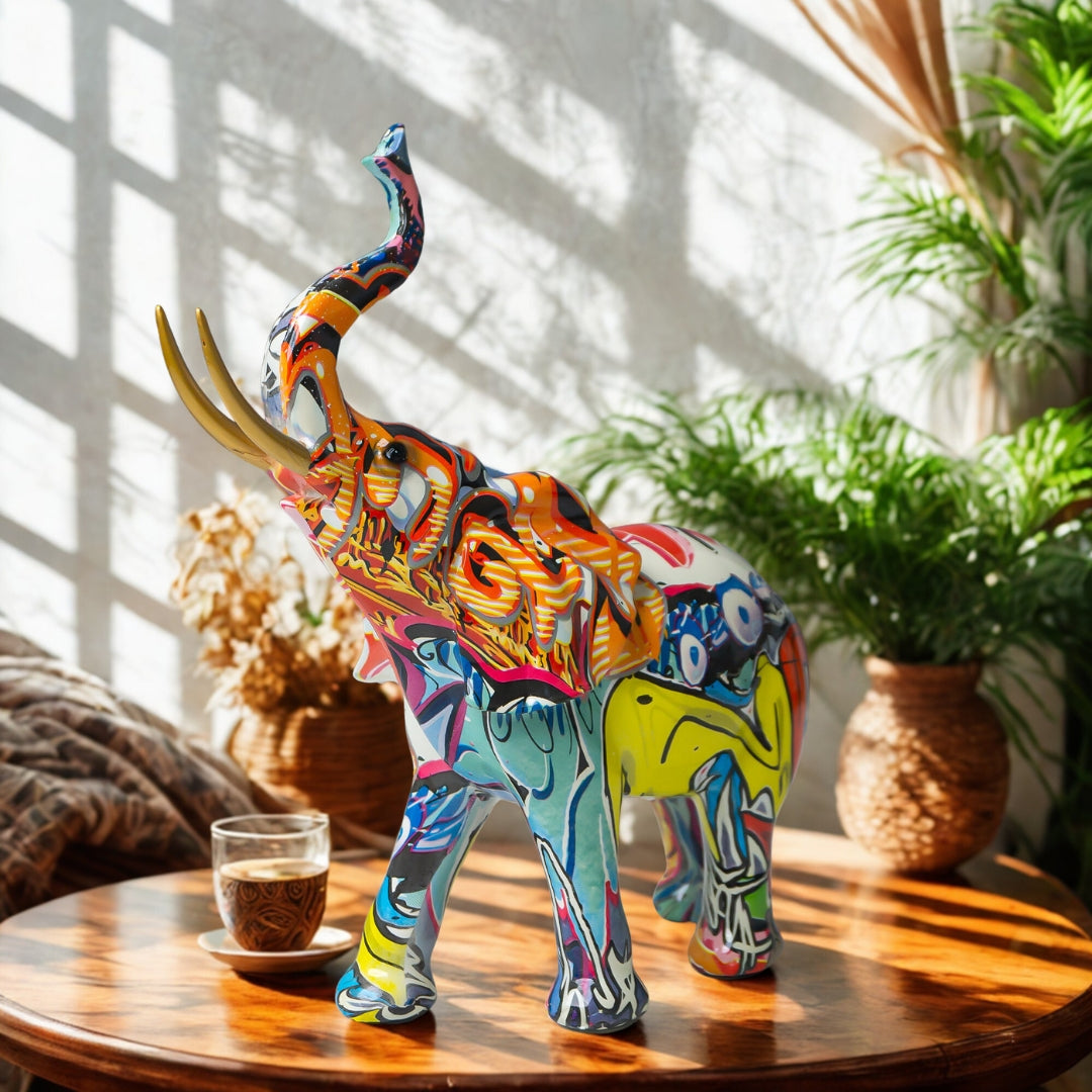 Pop Art Elephant Showpiece (Sets of 2)