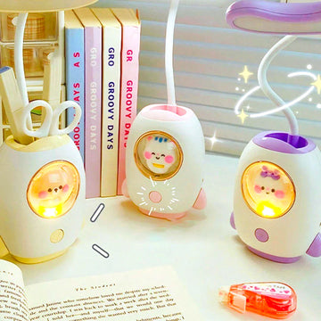 Space Capsule LED Desk Lamp with Pencil Holder