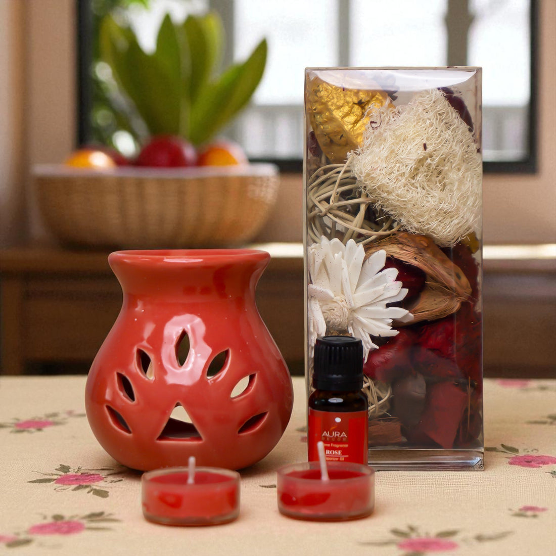 Aura Decor Red Fragrance Gift Set