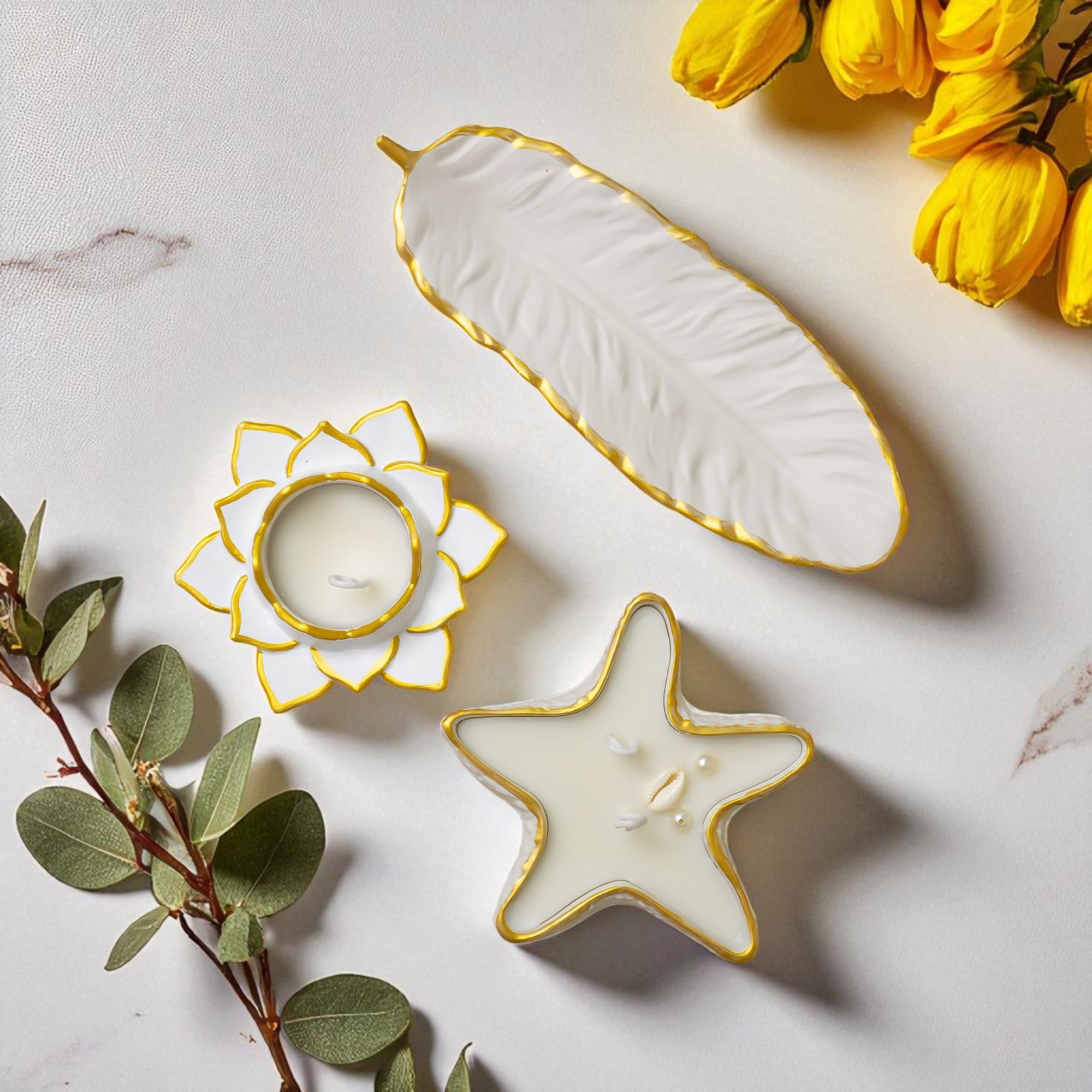 Golden Glow Ceramic Gift (Set of 3)