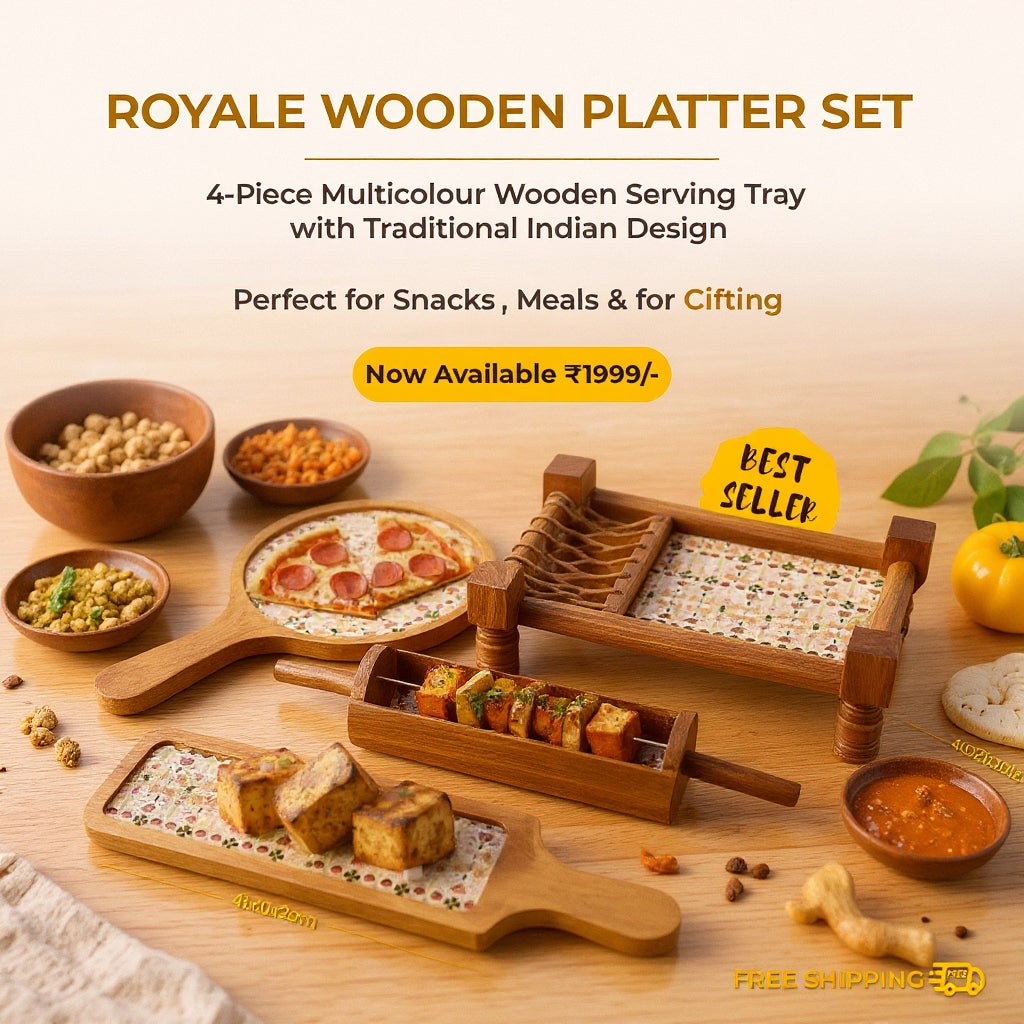Rustic Royale Wooden Platter Set