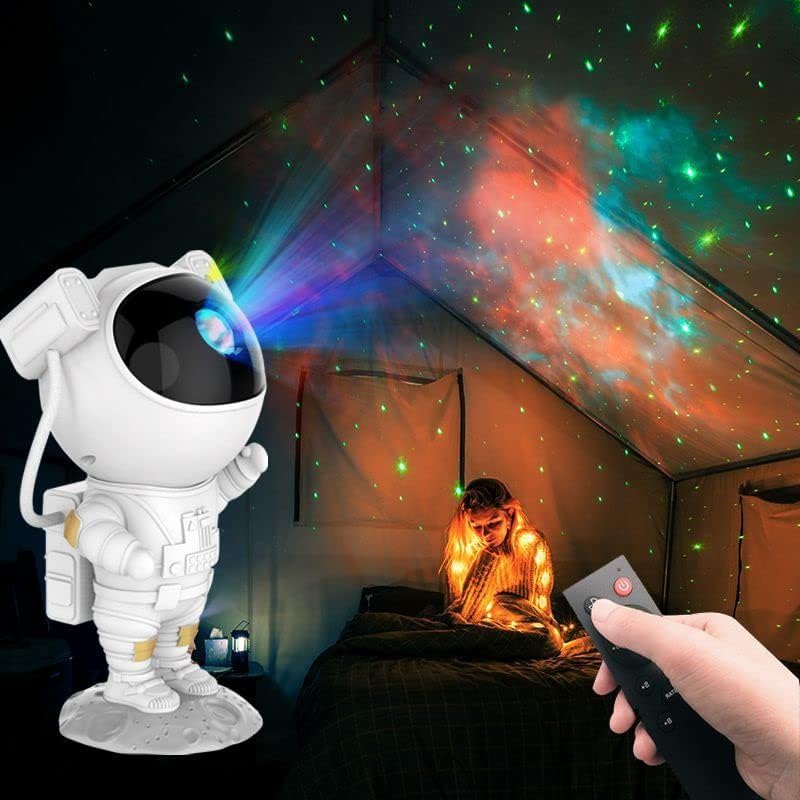 Galaxy Night Light Astronaut Space Star Projector Nebula 360° Adjustable Head Night Lamp