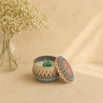 Mandala Succulent Jar Candle