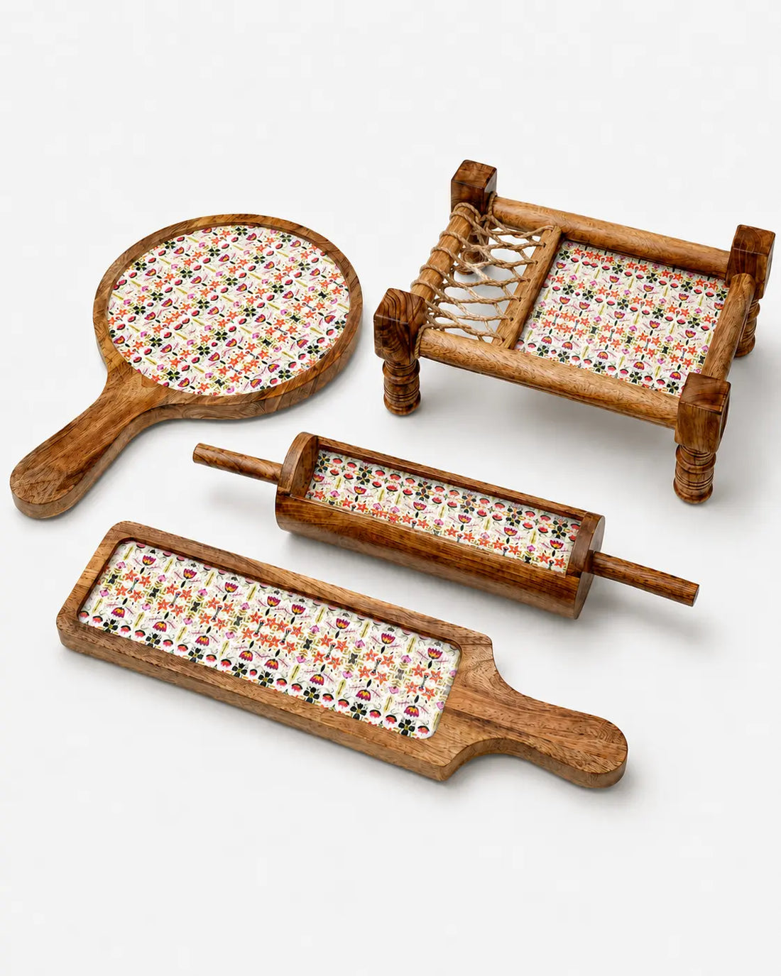 Rustic Royale Wooden Platter Set
