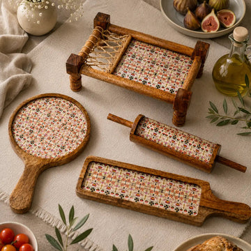 Rustic Royale Wooden Platter Set