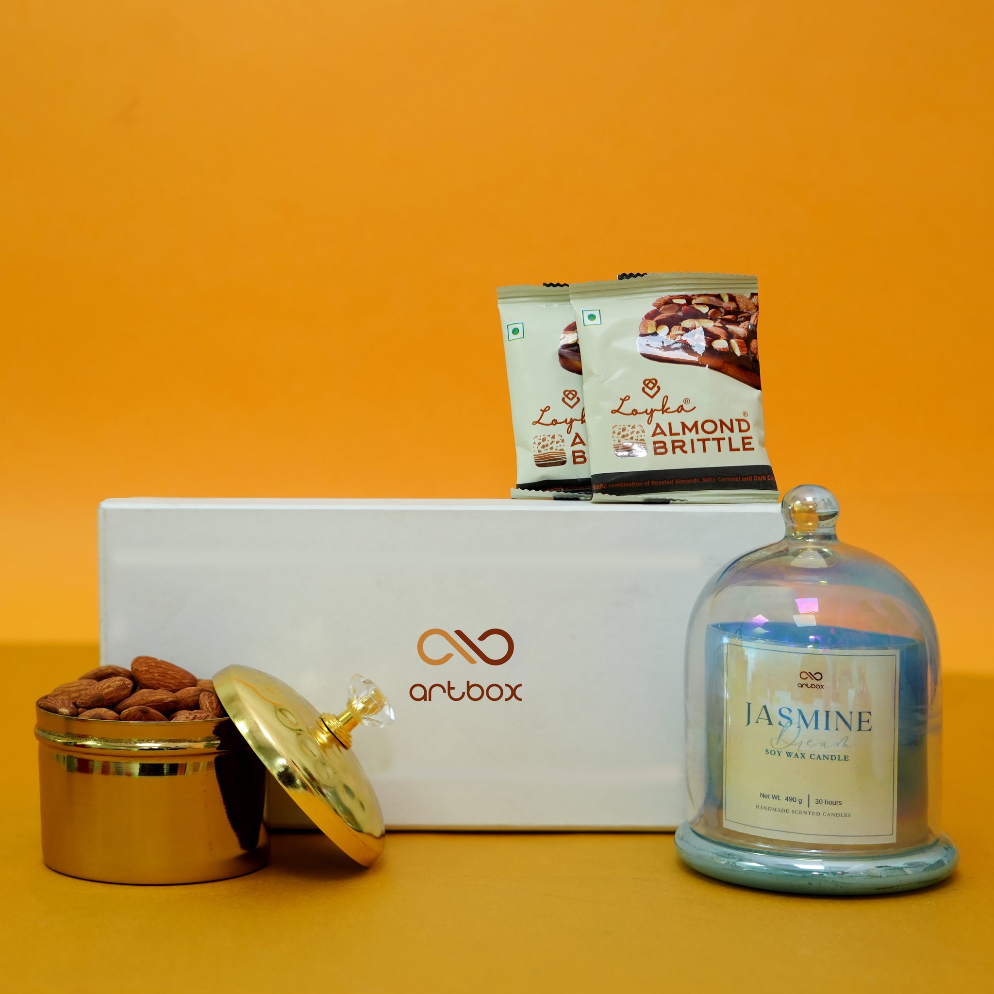 Festive Flame & Nut Diwali Hamper