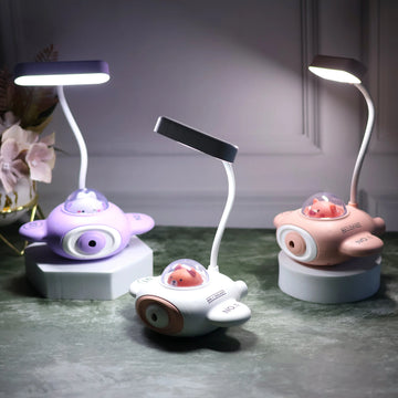 Spaceship LED Desk Lamp with Pencil Sharpener