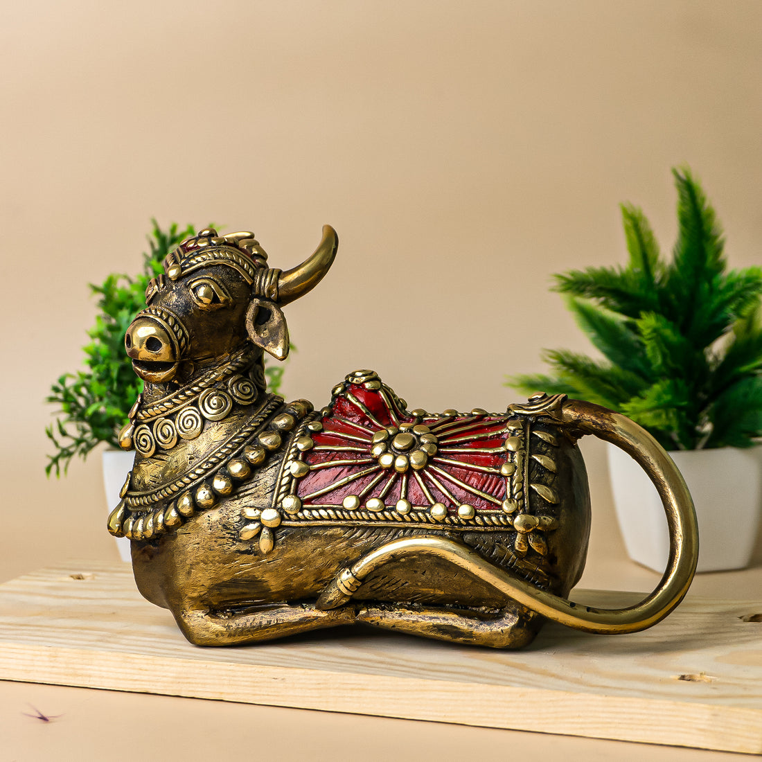 Brass Nandi Figurine