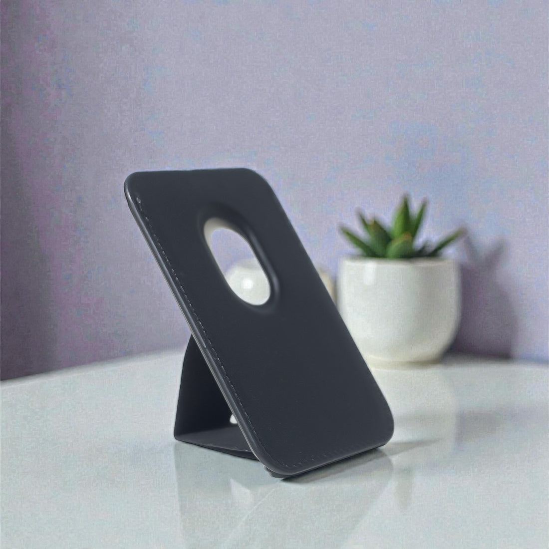 MagSafe-compatible phone stand and card holder