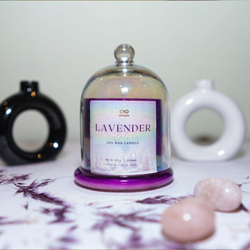 Bell Jar with Glass Dome | Lavender Soy Candle