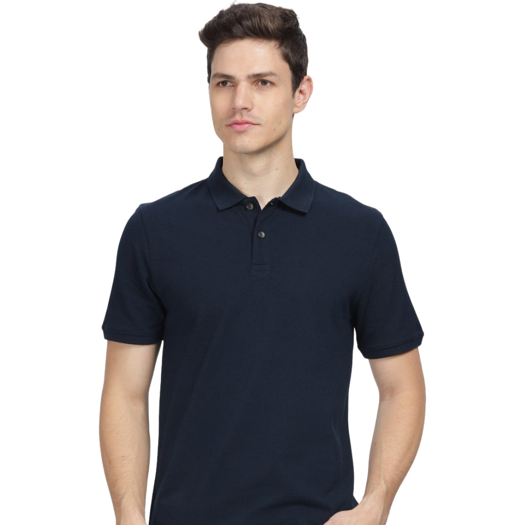 Men's Classic Navy Blue Polo T-Shirt