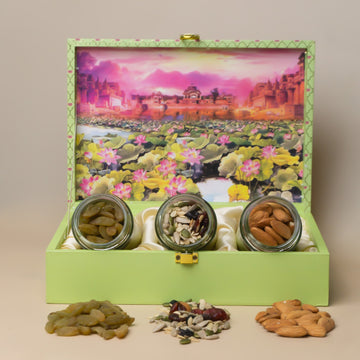 Royal Lotus – Artistic Dry Fruit Gift Box
