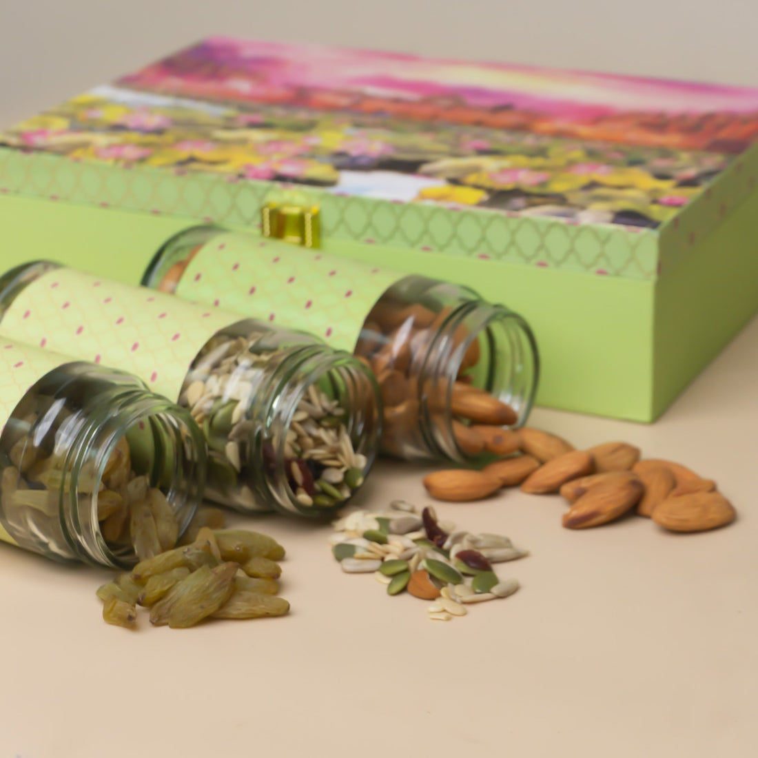 Royal Lotus – Artistic Dry Fruit Gift Box