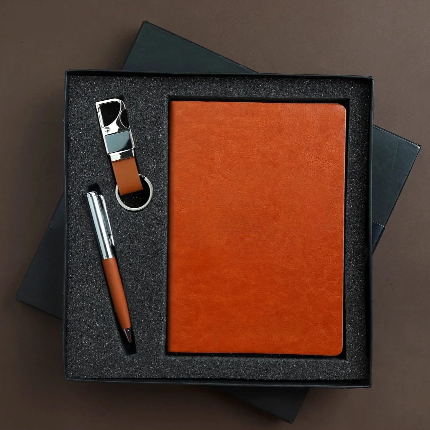 Premium Tan Leather Executive Gift Set