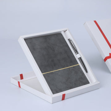 Luxury Executive Notebook & Pen Gift Set – Grey Edition