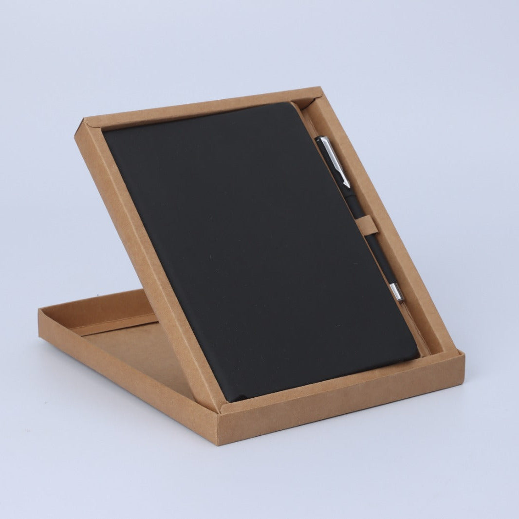 Elite Black Notebook & Pen Gift Set