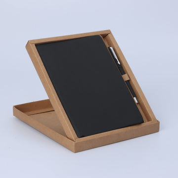 Elite Black Notebook & Pen Gift Set