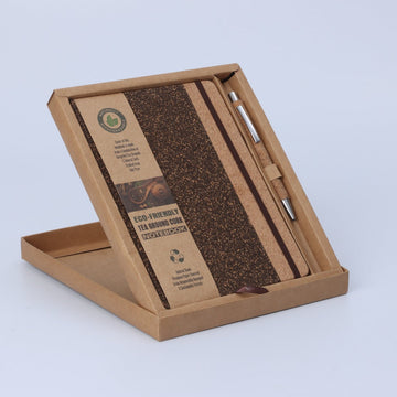 Eco-Friendly Tea Cork Notebook & Pen Gift Set