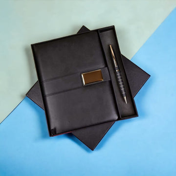 Luxury Corporate Leather Notebook & Pen Gift Set