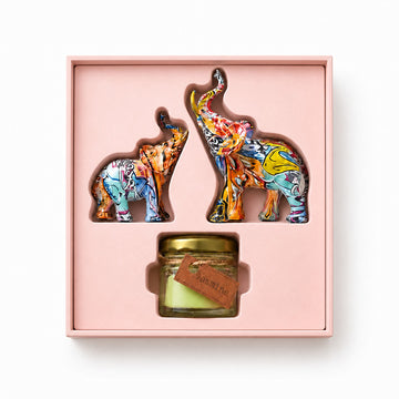 Majestic Elephant Candle & Décor Gift Set