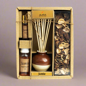 AuraDecor Jasmine Reed Diffuser Gift Set