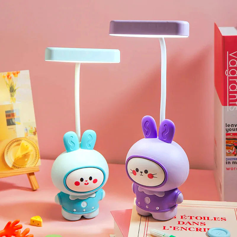 Cute Rabbit LED Desk Lamp With Built-In Sharpener