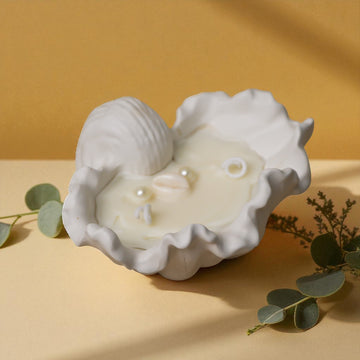 Handcrafted Concrete Seashell Candle