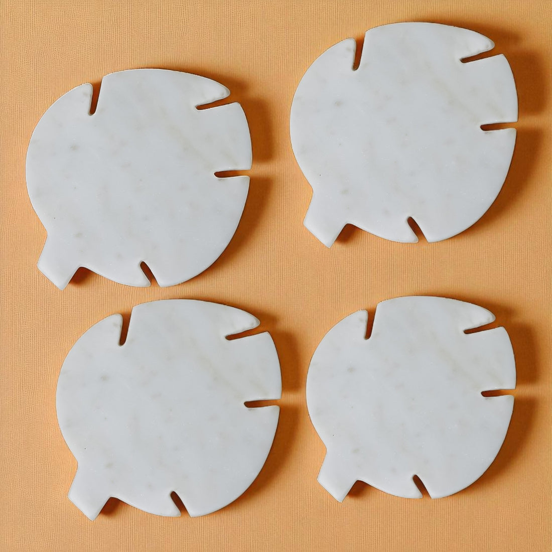 Marble Leaf Coasters