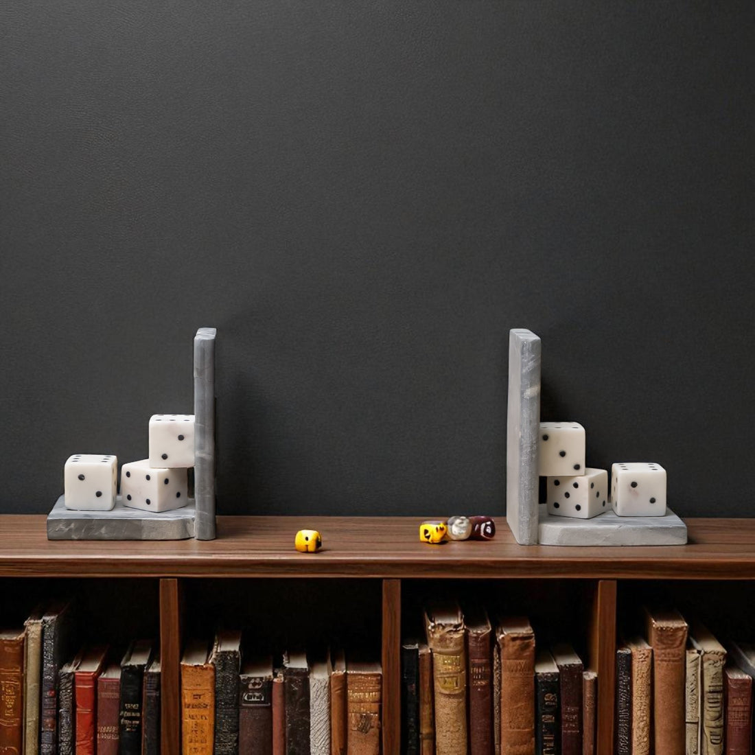 Marble Dice Bookend