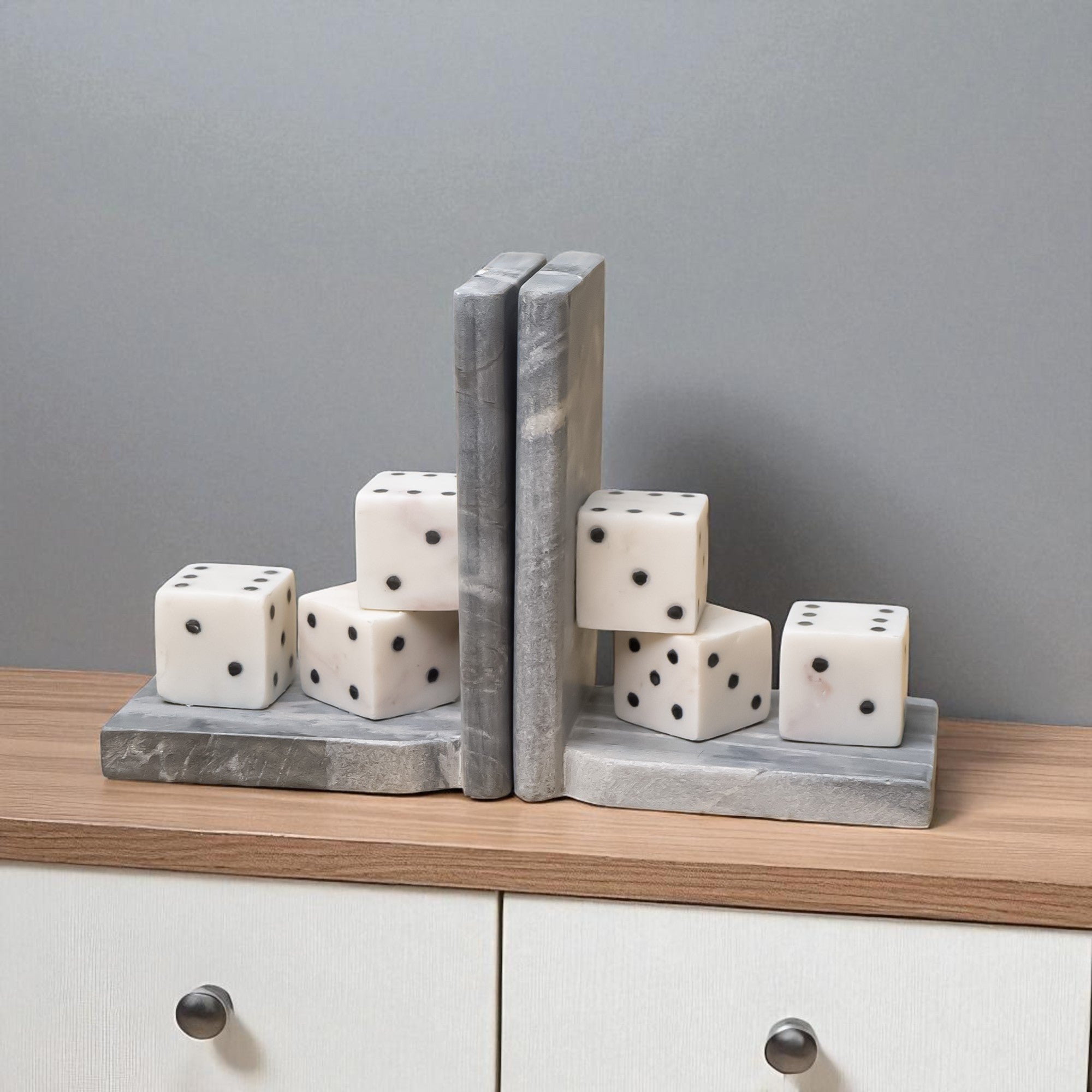 Marble Dice Bookend