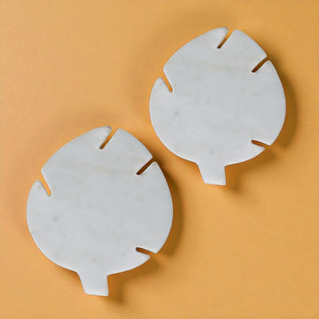 Marble Leaf Coasters