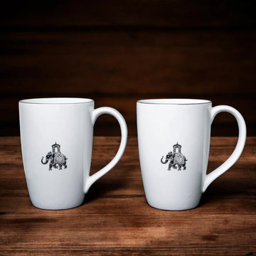 Royal Elephant Porcelain Mug Set (Set of 2)